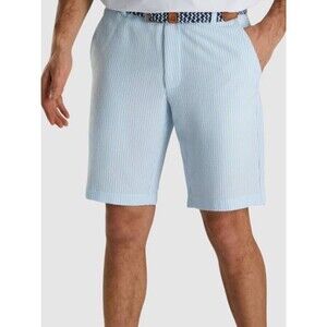 Footjoy Golf Short Blue White Stripe Seersucker 10 Inch Inseam | Size 34